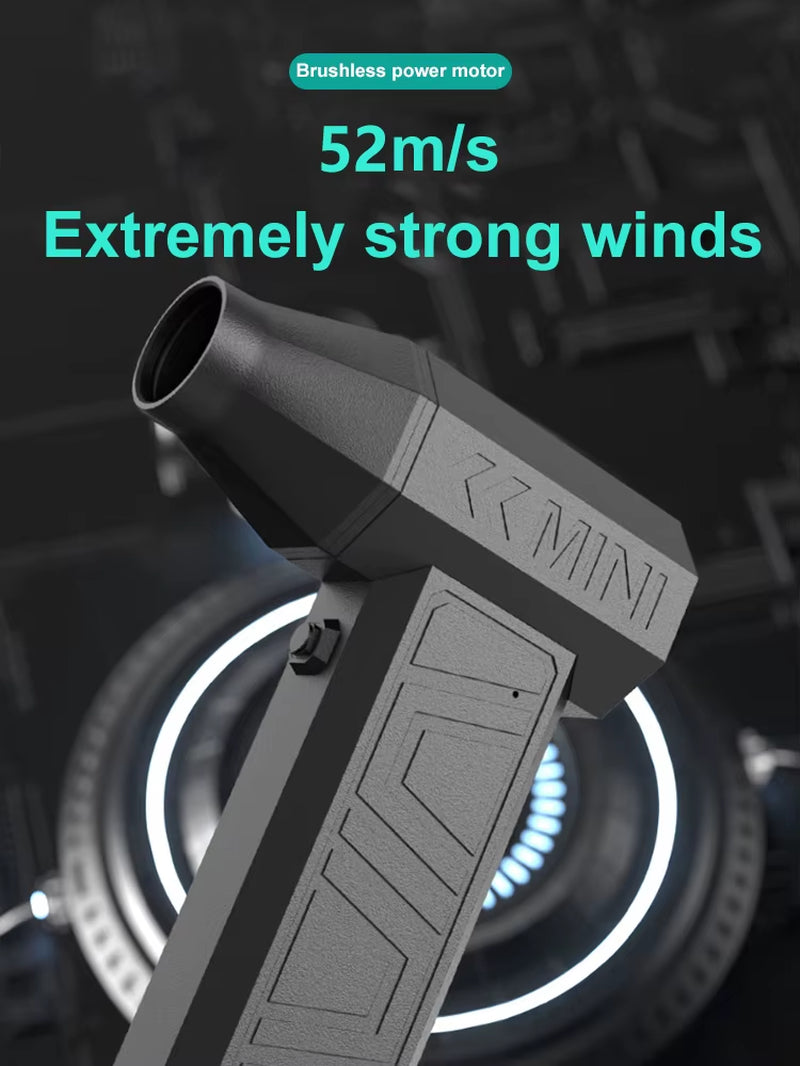 Violent Fan 200000RPM Powerful Air Blower Vacuum Dust Cleaner Type-C Charging Strong Winds 52M/S Brushless Turbo Jet Blower