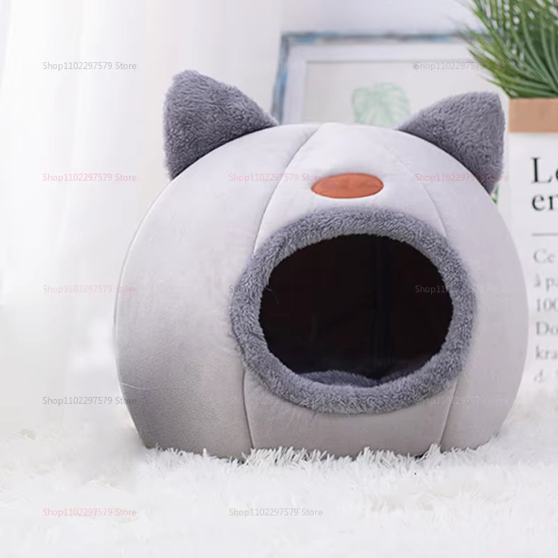 Winter Warm Cat Nest Semi-Enclosed Design Windproof and Cold-Resistant Large Model Comfortable and Warm Pet Nest for Home Use