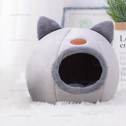 Winter Warm Cat Nest Semi-Enclosed Design Windproof and Cold-Resistant Large Model Comfortable and Warm Pet Nest for Home Use