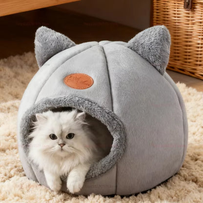 Winter Warm Cat Nest Semi-Enclosed Design Windproof and Cold-Resistant Large Model Comfortable and Warm Pet Nest for Home Use