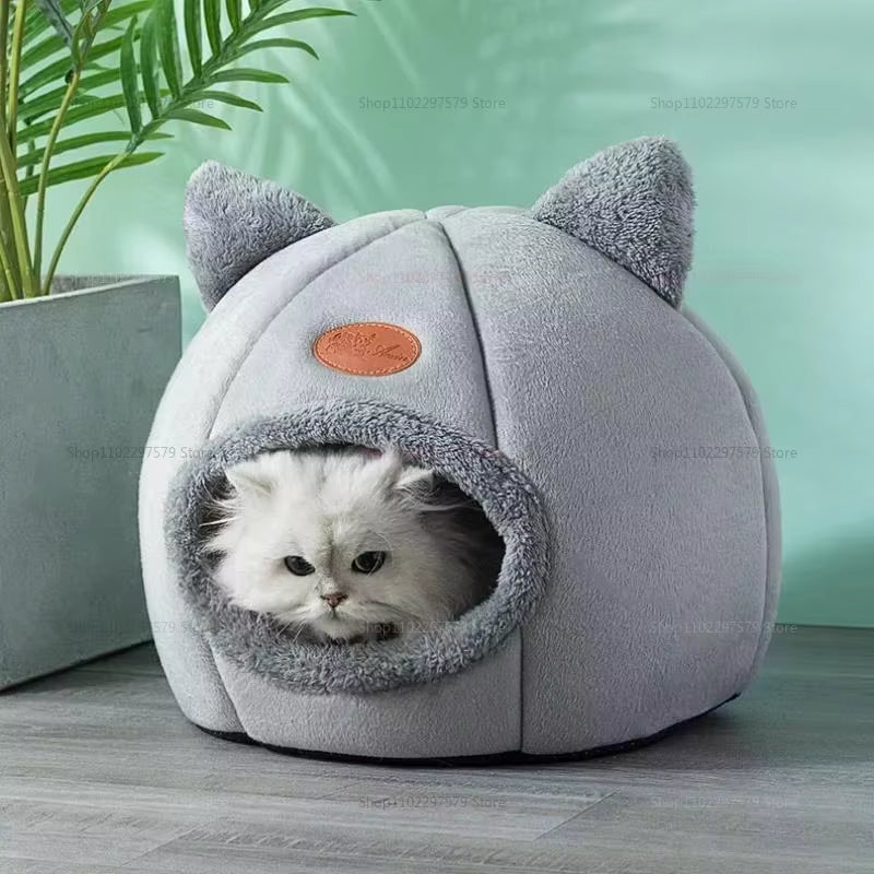 Winter Warm Cat Nest Semi-Enclosed Design Windproof and Cold-Resistant Large Model Comfortable and Warm Pet Nest for Home Use