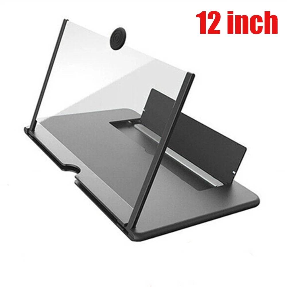 12 Inch Phone Large Screen Amplifier 3D Magnifying Glass Holder HD Portable Mobile Phone Screen Video Magnifier Screen Bracket