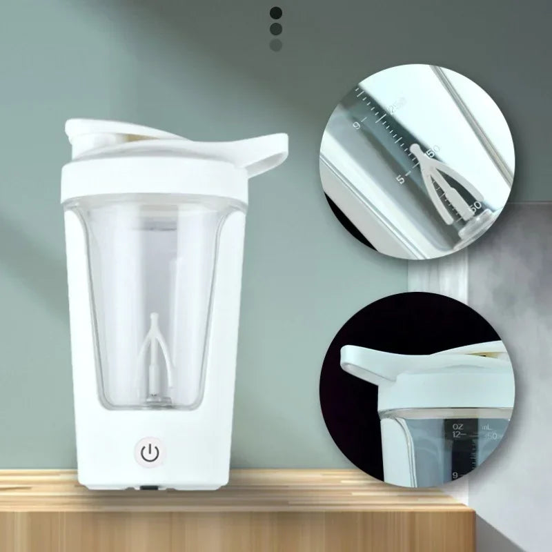 450Mlelectric Blenders Cup Portable Protein Powder Shaker Bottle Mixing Cup Rechargeable Coffee Milk Cup Sports Fitness Kettle
