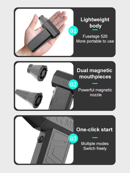 Violent Fan 200000RPM Powerful Air Blower Vacuum Dust Cleaner Type-C Charging Strong Winds 52M/S Brushless Turbo Jet Blower